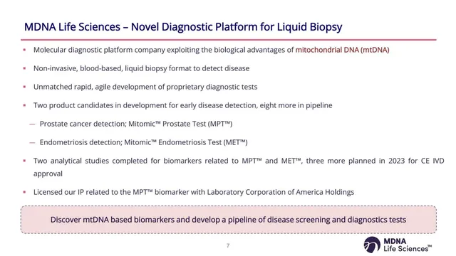 Product / solution slide 6 from MDNA Life Sciences
