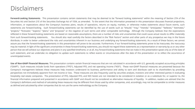 Disclaimer slide 2 from Medalist Diversified REIT, Inc.