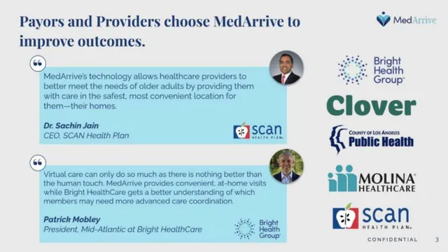 Reviews / testimonials / feedback slide 3 from MedArrive