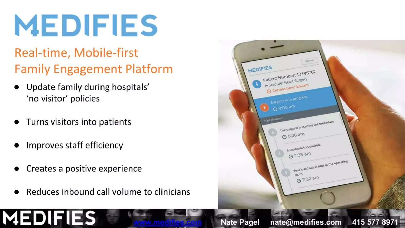 Medifies pitch deck slide