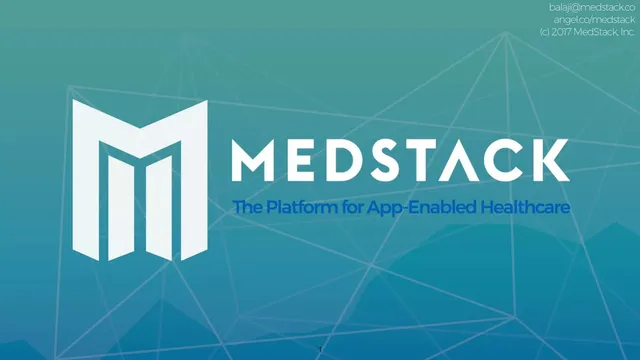 MedStack pitch deck cover