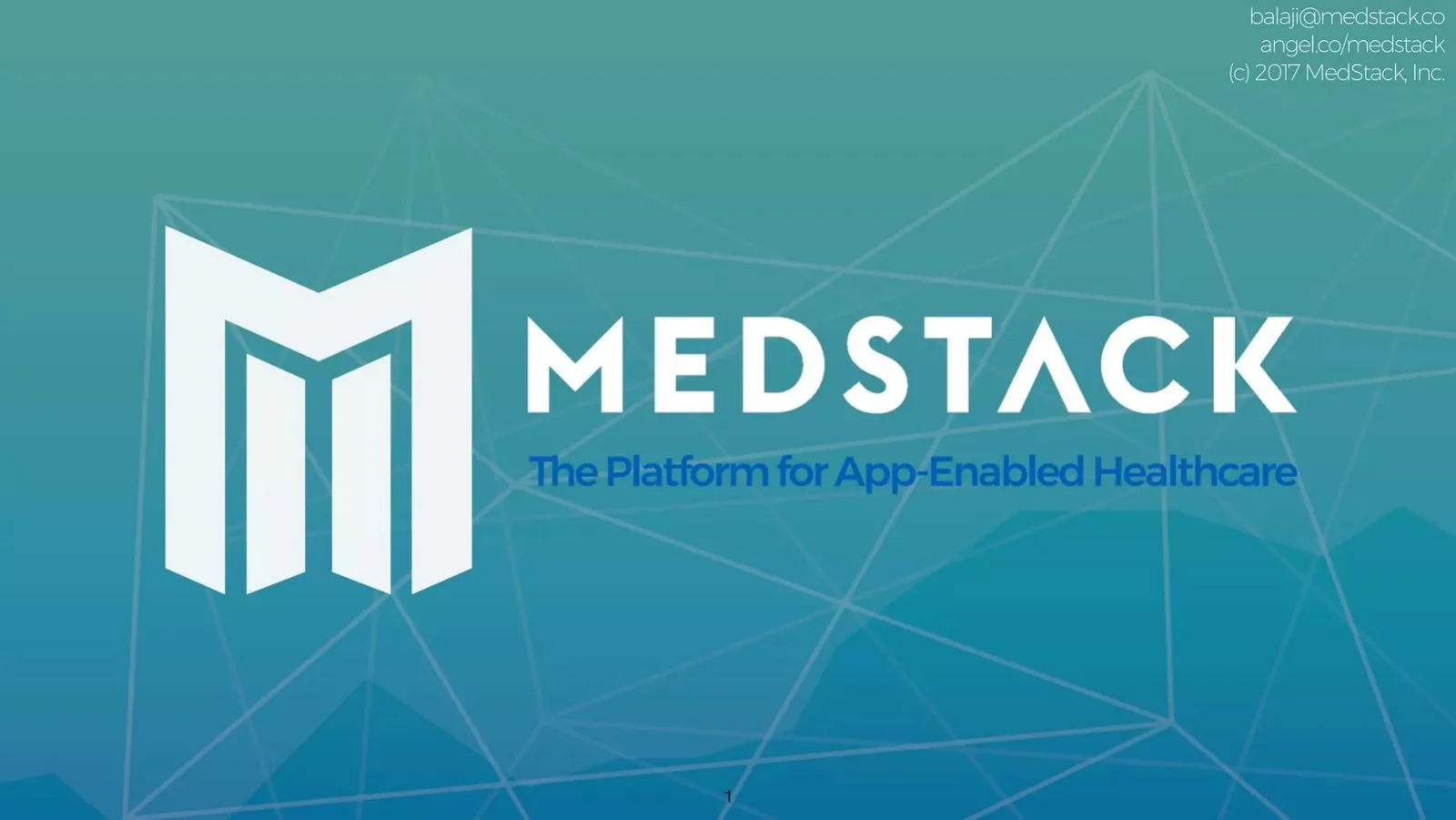 MedStack pitch deck slide