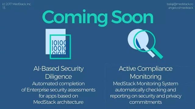 Product / solution slide 13 from MedStack