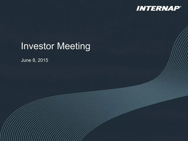 Internap pitch deck cover
