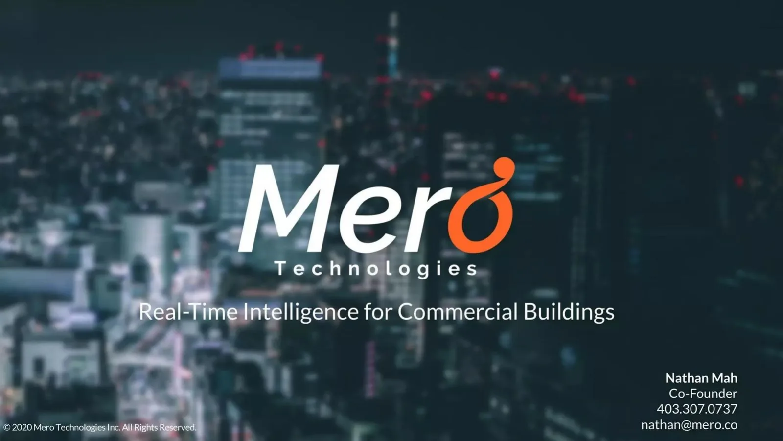 Mero Technologies pitch deck slide