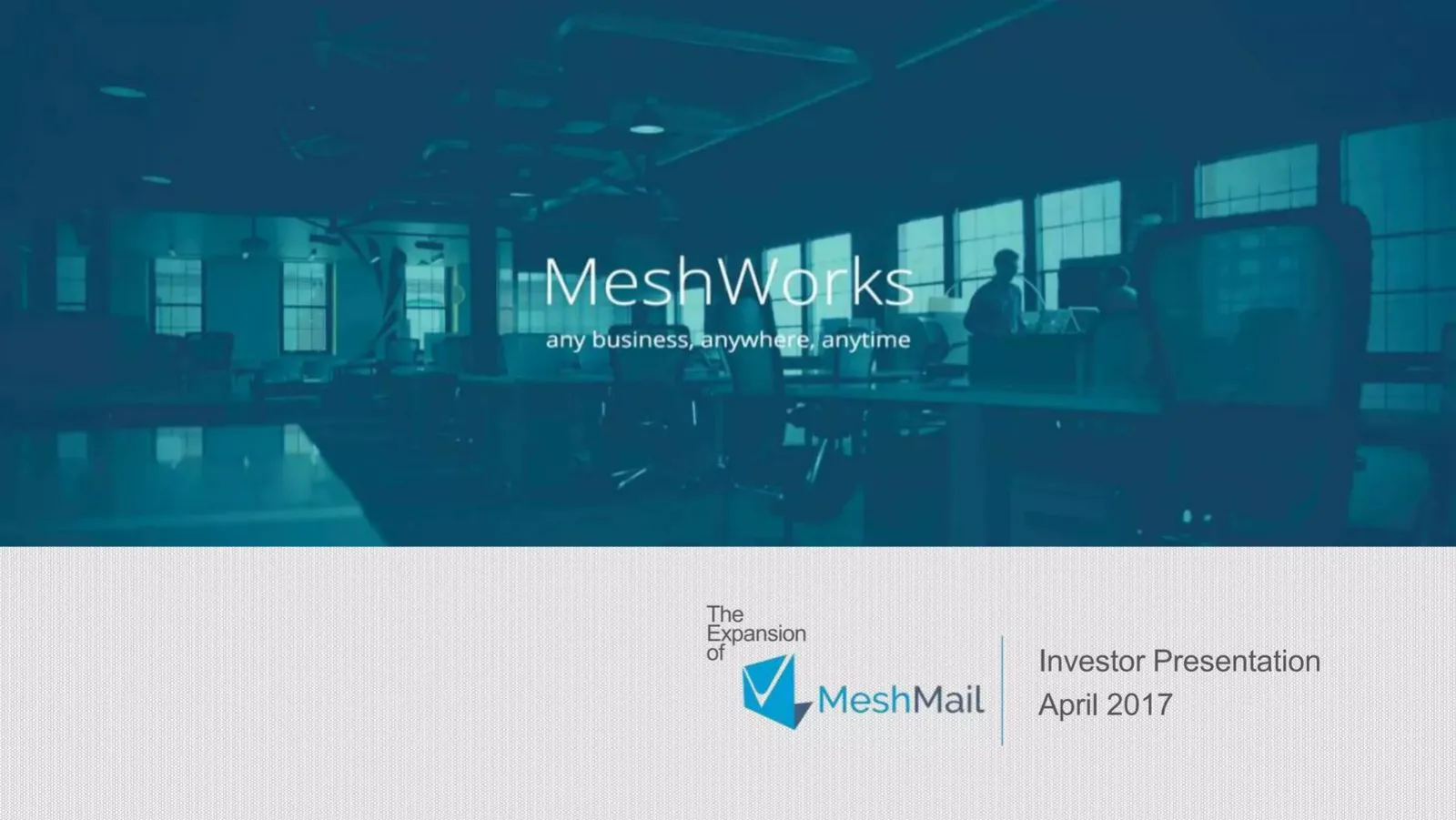 MeshWorks Media pitch deck slide