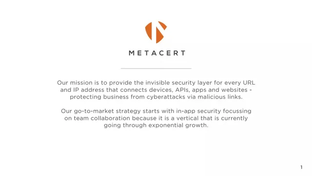Vision slide 2 from MetaCert