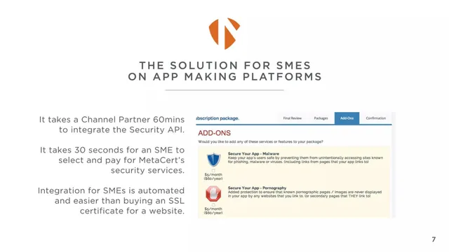 Product / solution slide 8 from MetaCert
