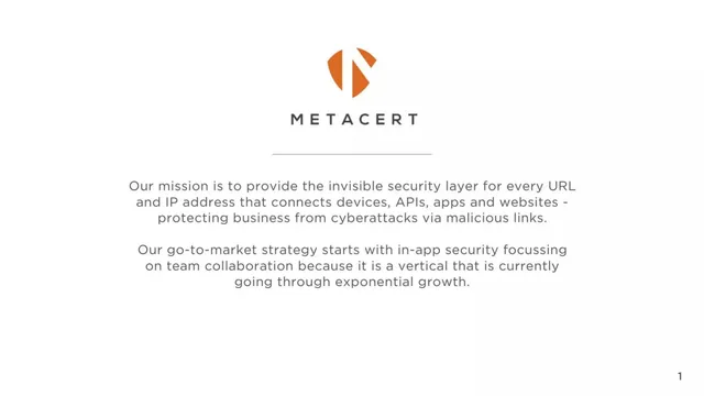 Vision slide 2 from MetaCert