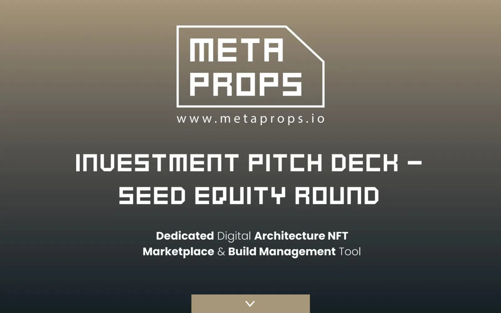 MetaProps pitch deck slide
