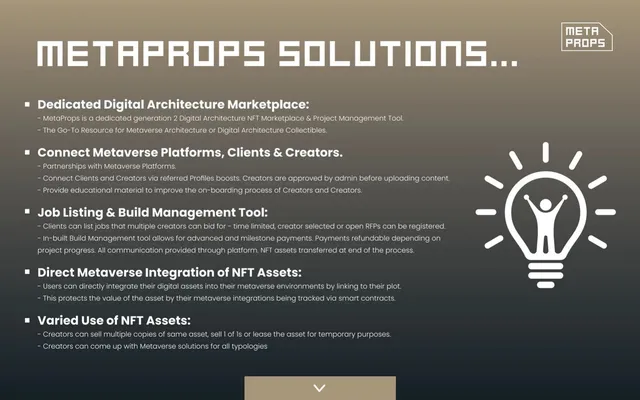 Product / solution slide 7 from MetaProps