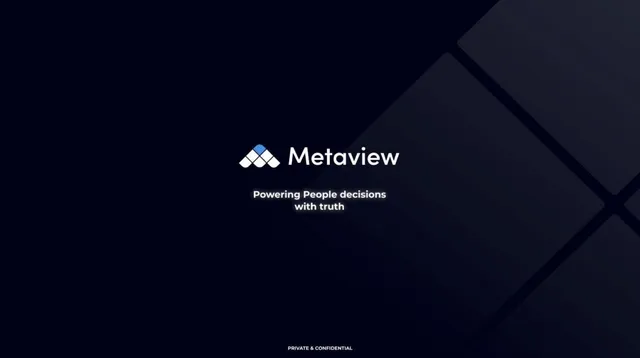 Metaview pitch deck cover