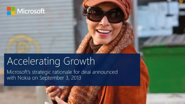 Microsoft × Nokia Acquisition pitch deck cover