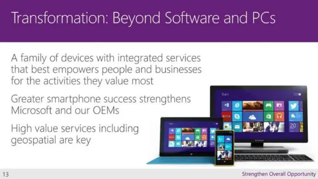 Vision slide 13 from Microsoft × Nokia Acquisition