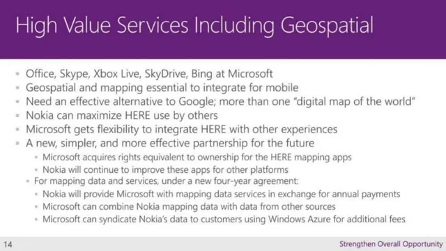 Go-to-market strategy slide 14 from Microsoft × Nokia Acquisition