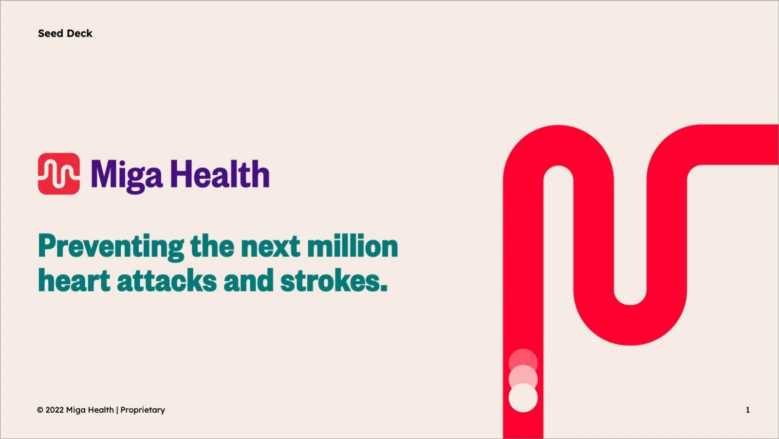 Miga Health pitch deck slide
