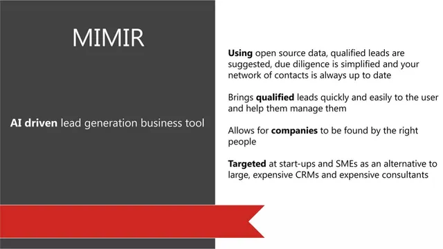 Mimir pitch deck cover