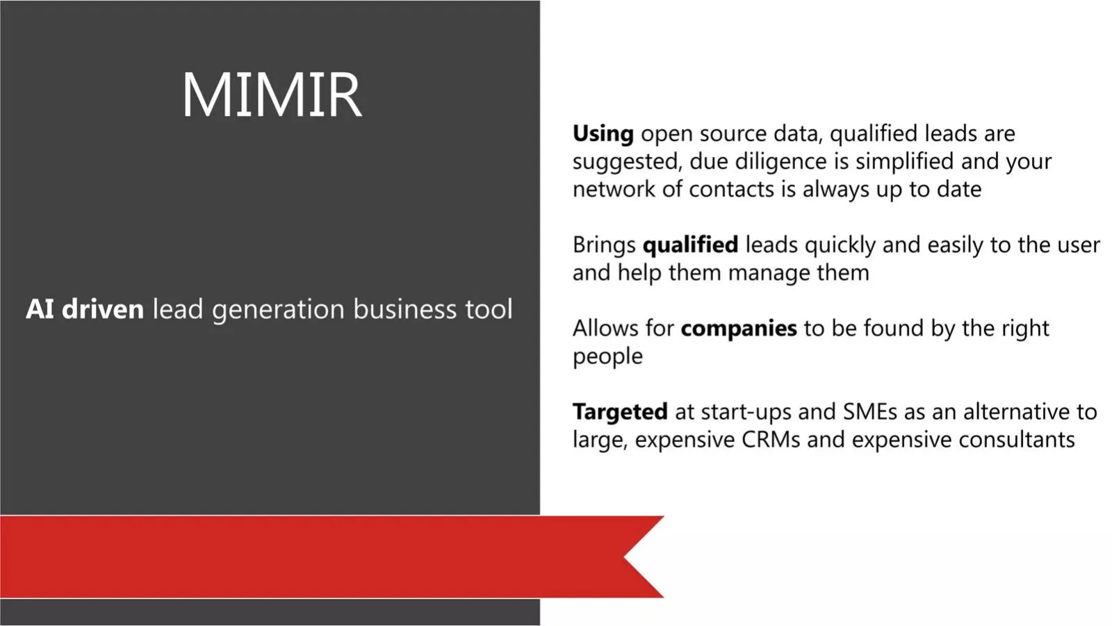 Mimir pitch deck slide