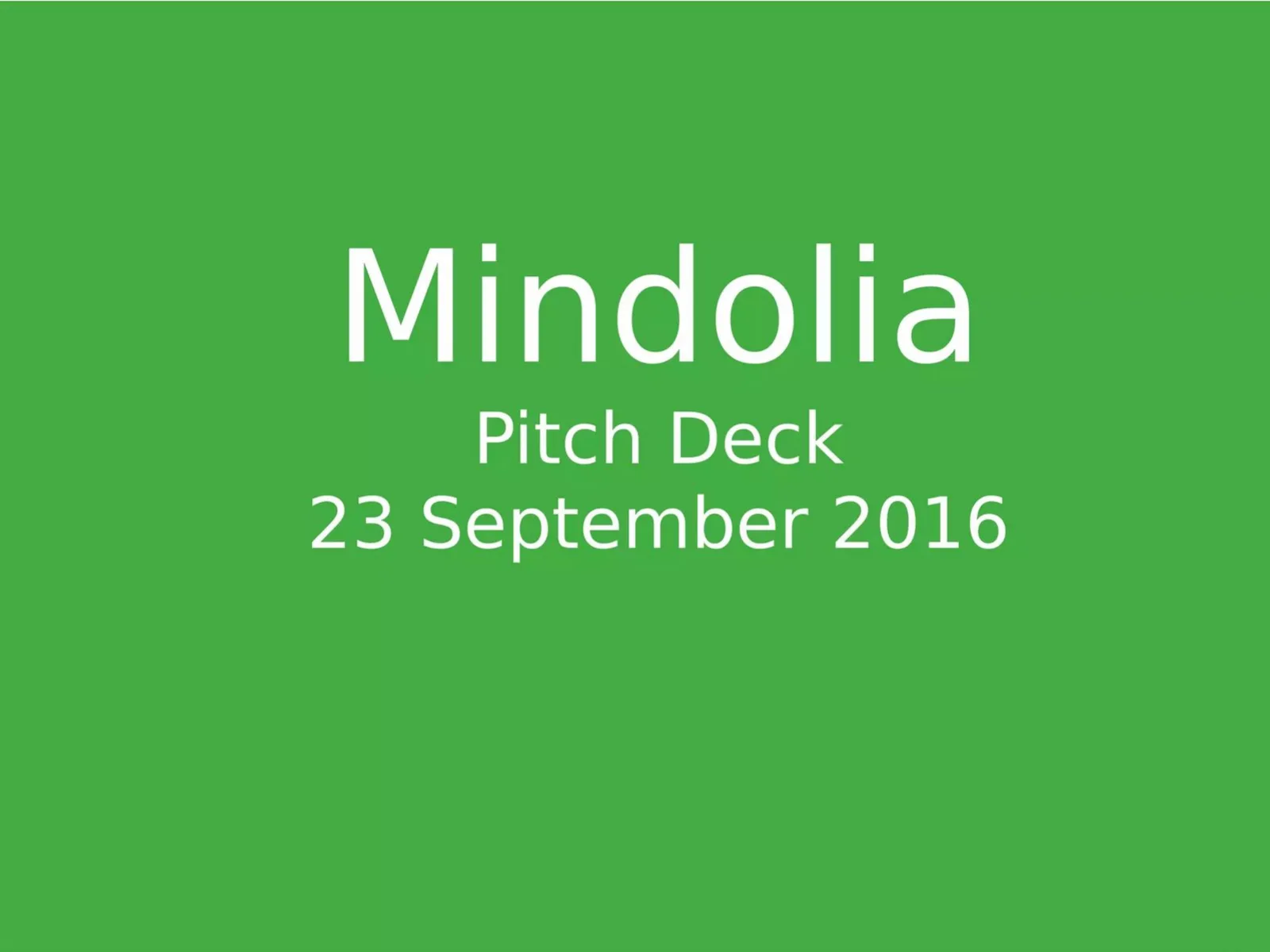 Mindolia pitch deck slide