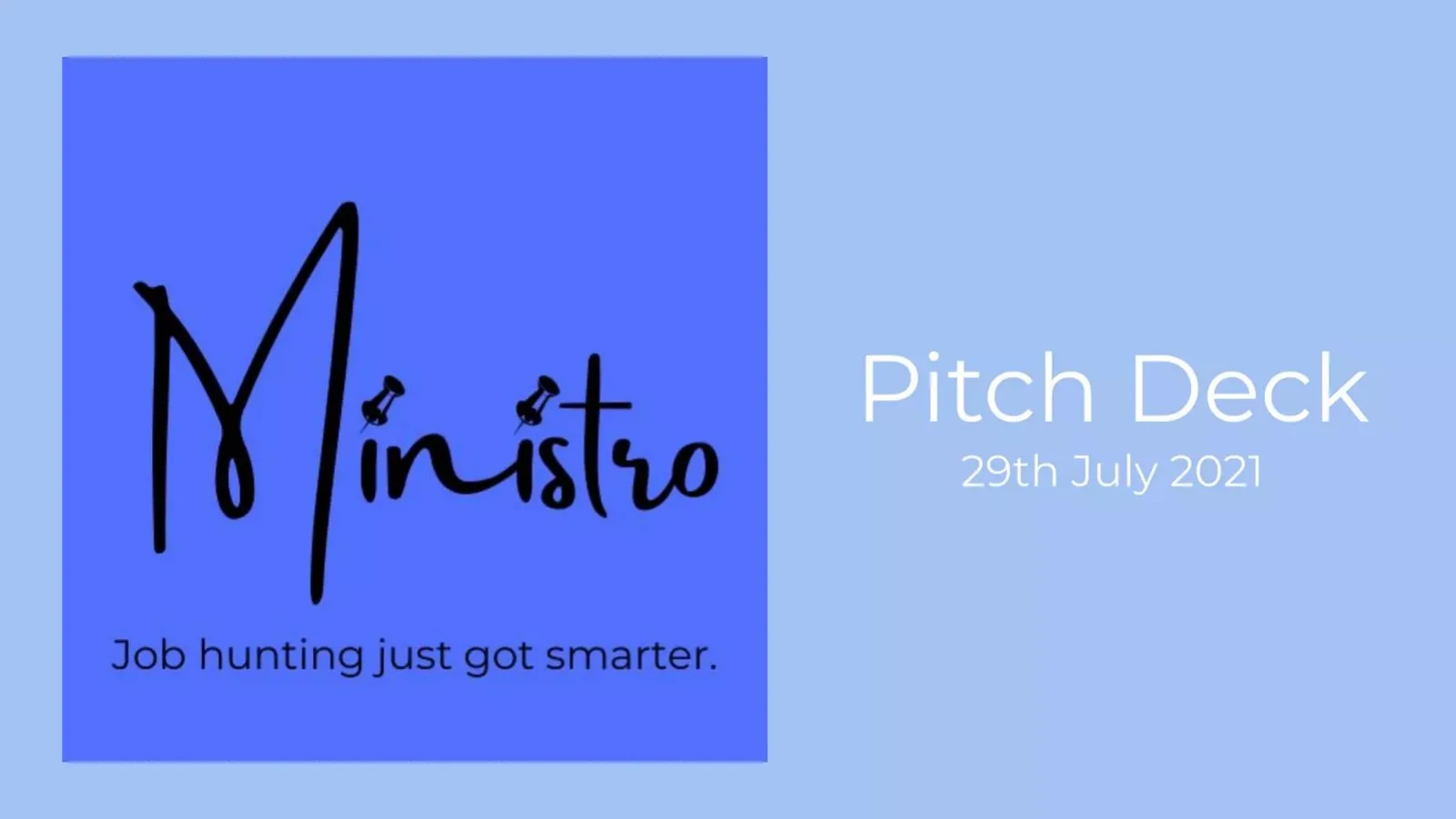 Ministro pitch deck slide