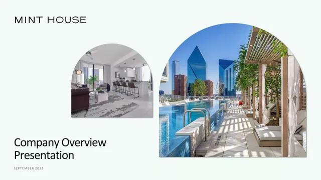 Mint House pitch deck cover