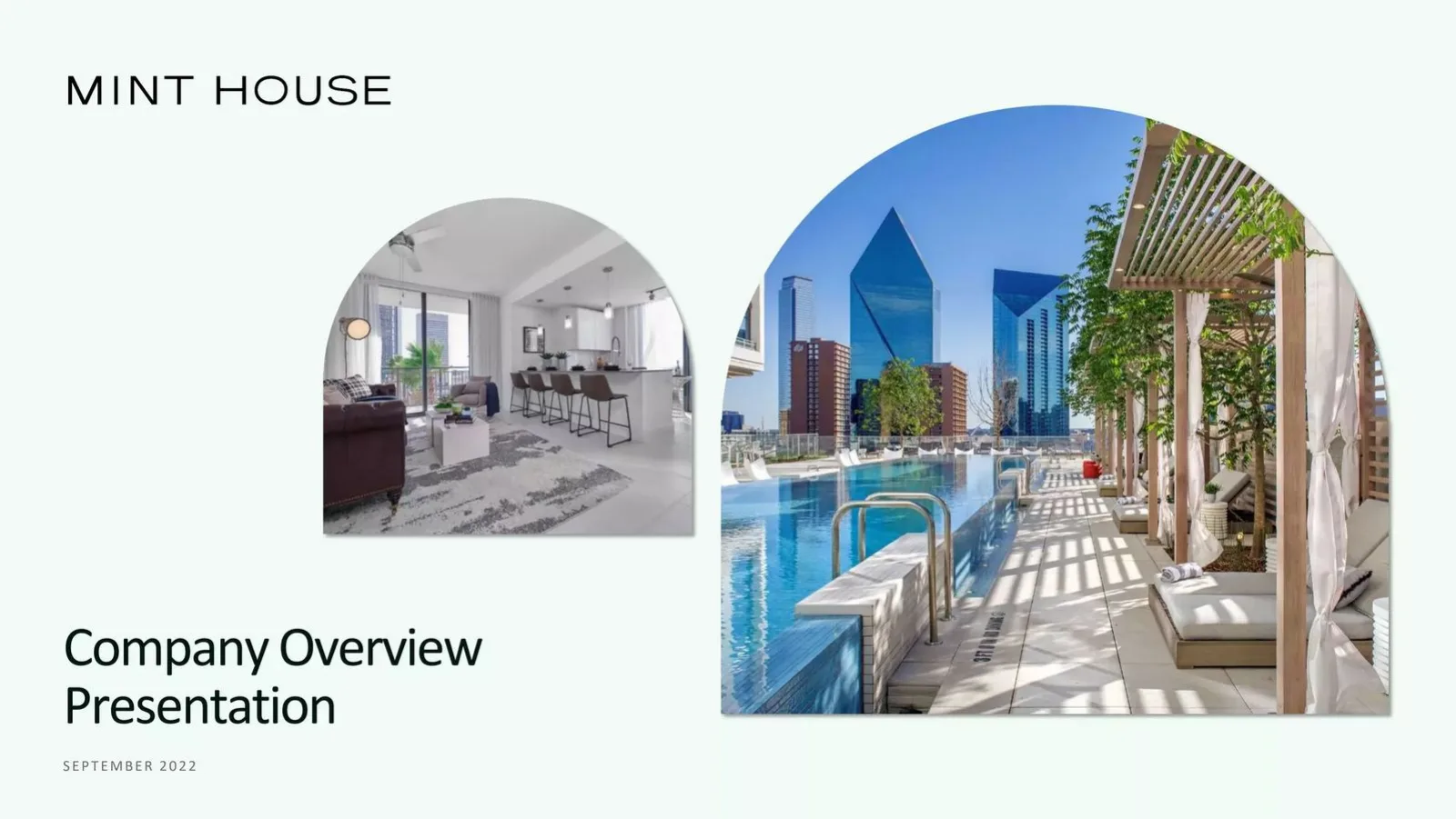 Mint House pitch deck slide