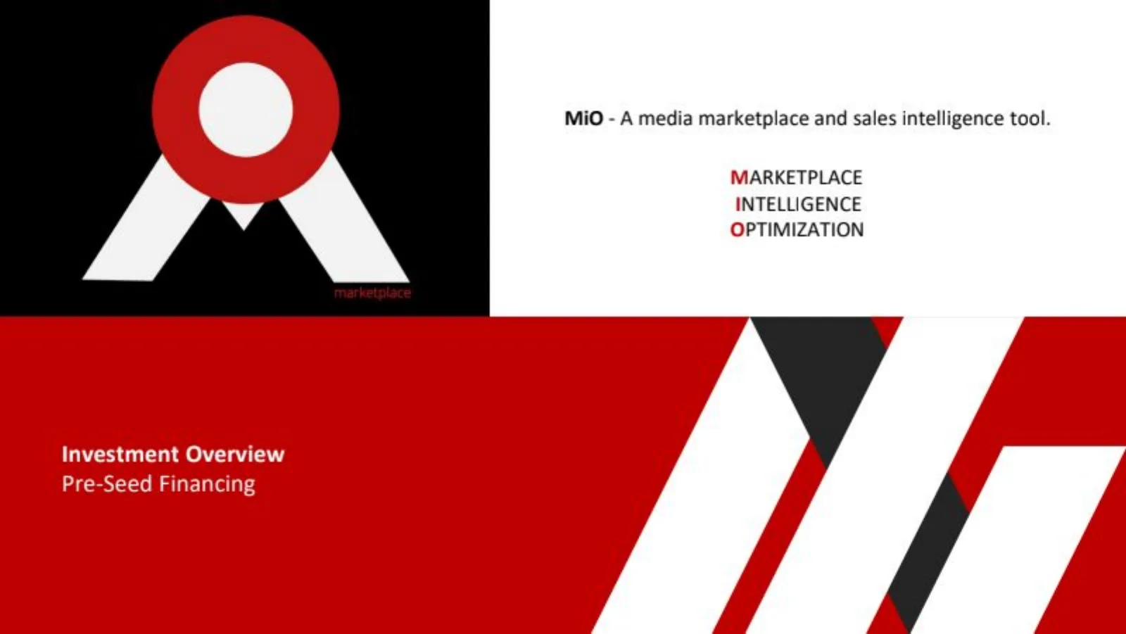 MiO Marketplace pitch deck slide