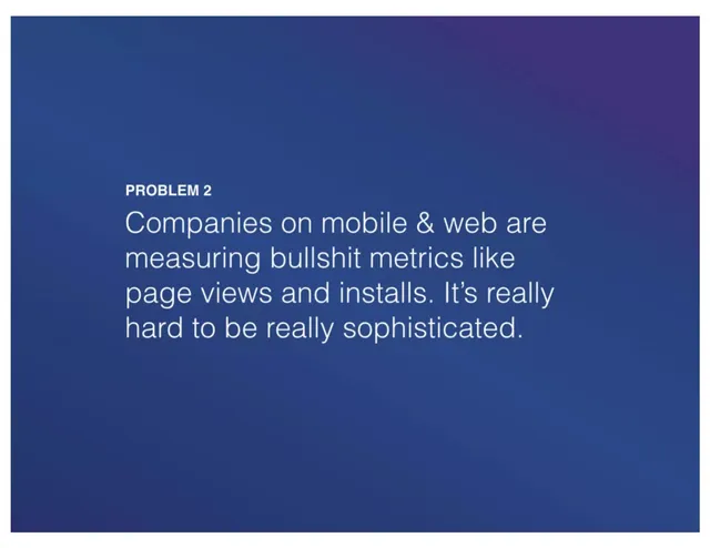 Problem slide 3 from Mixpanel