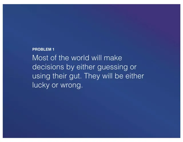 Problem slide 2 from Mixpanel