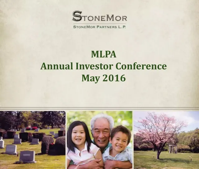 StoneMor Partners L.P. pitch deck cover