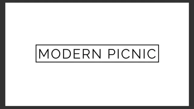 Modern Picnic pitch deck cover
