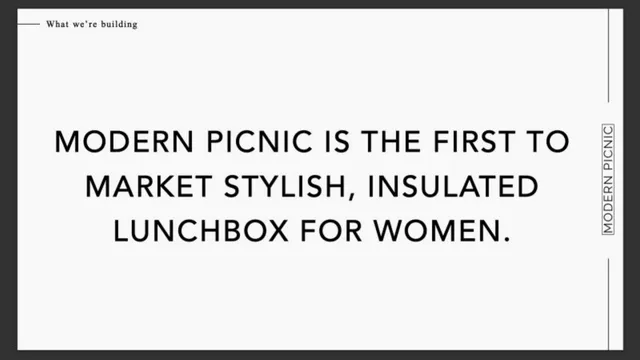 Product / solution slide 2 from Modern Picnic