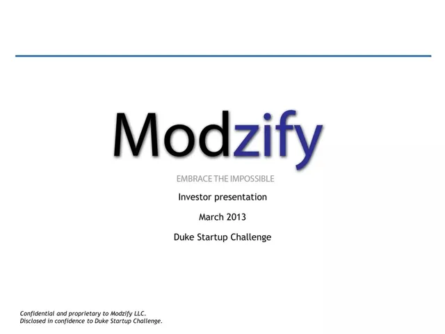 Modzify pitch deck cover