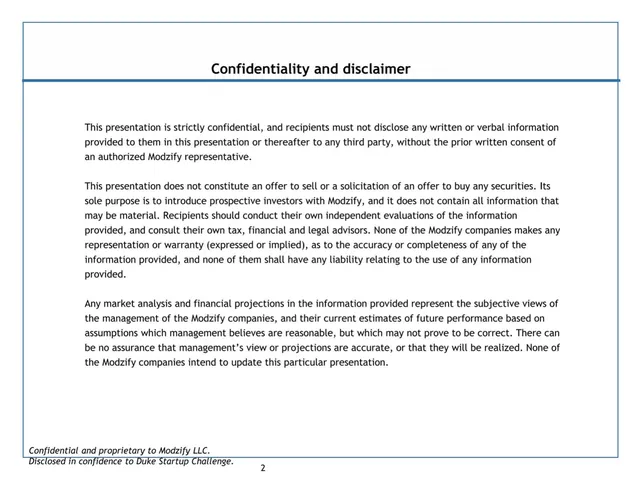 Disclaimer slide 2 from Modzify