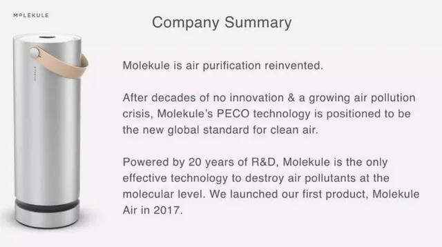 Company overview slide 2 from Molekule