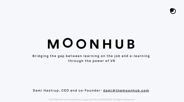 Moonhub pitch deck cover