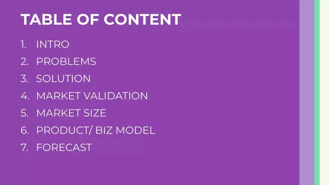 Agenda / contents slide 2 from Movecrop