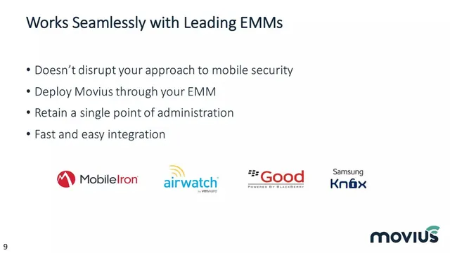 Product / solution slide 9 from Movius