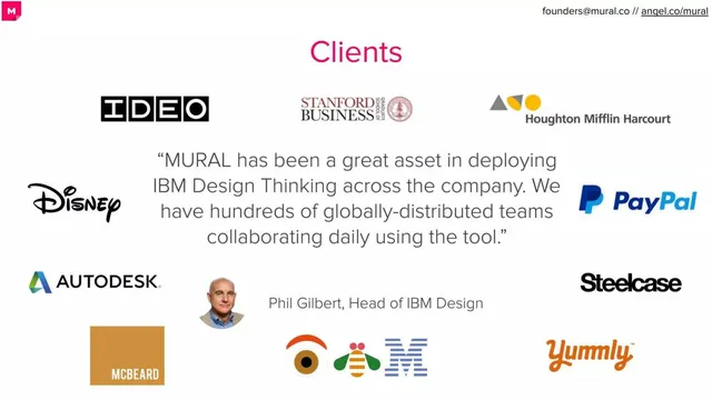 Reviews / testimonials / feedback slide 3 from Mural