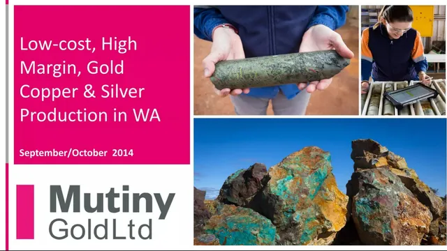 Mutiny Gold Ltd (ASX:MYG) pitch deck cover
