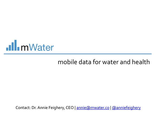 mWater pitch deck cover