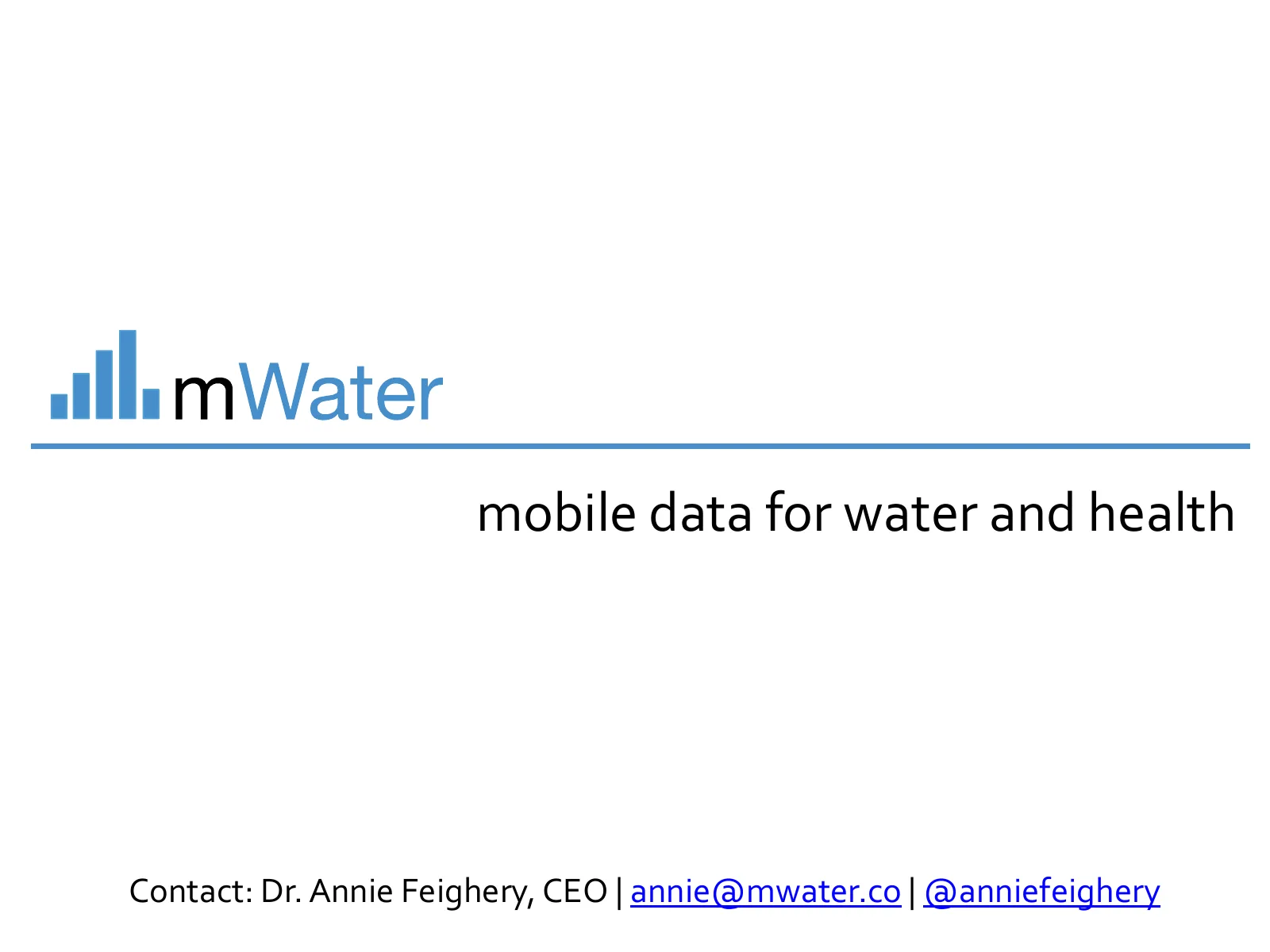 mWater pitch deck slide