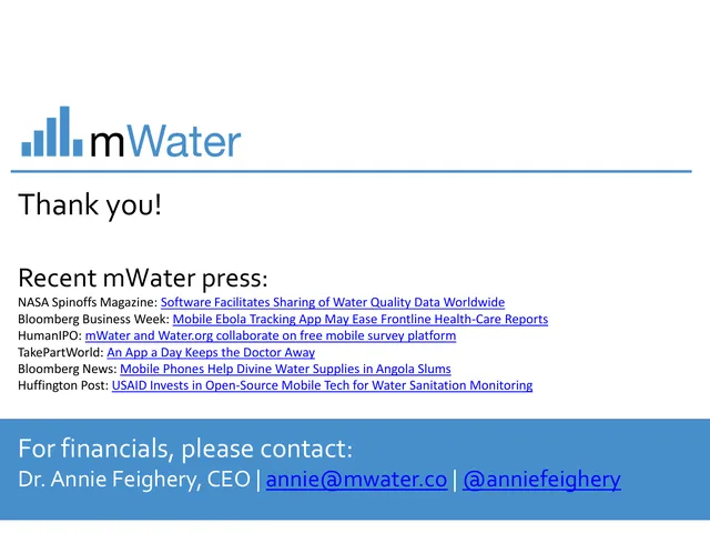 Thank you slide 9 from mWater