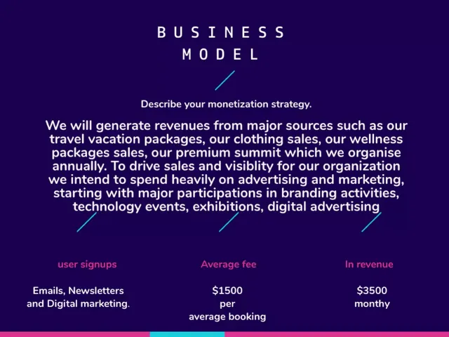 Business model / revenue streams slide 9 from My Beautiful Africa