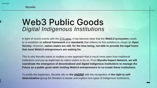 Vision slide 12 from MYCELIA