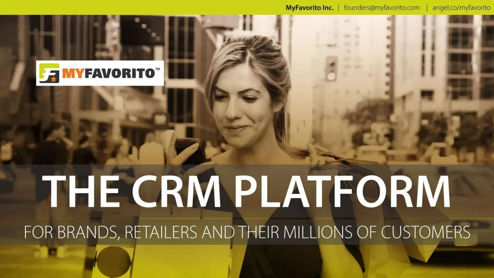 MyFavorito pitch deck slide