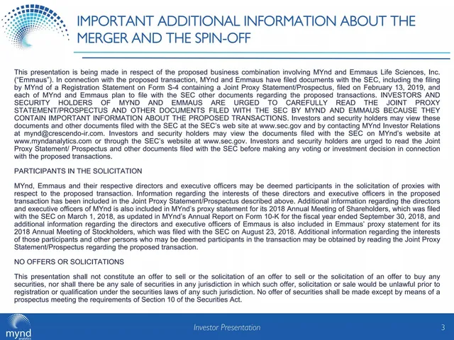 Disclaimer slide 3 from MYnd Analytics
