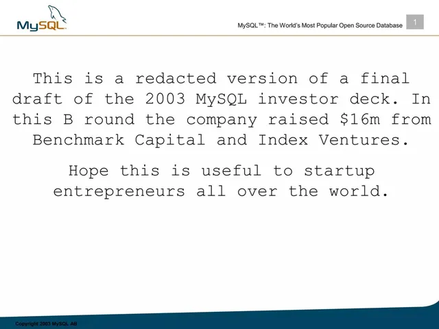 MySQL pitch deck cover