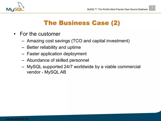 Product / solution slide 7 from MySQL