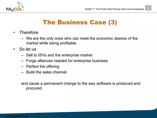 Go-to-market strategy slide 8 from MySQL
